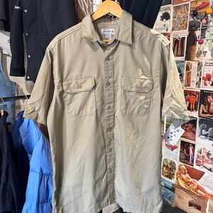 Carhartt Men's Tan and Cream Shirt
